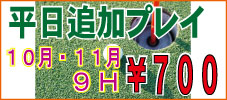 平日追加プレイ